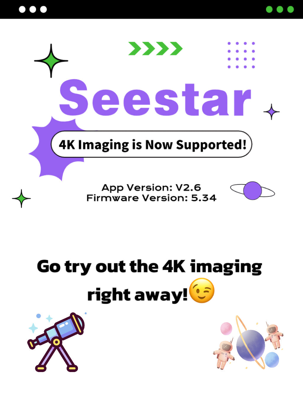 Seestar 4K Imaging