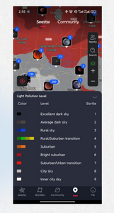 Query the level of light pollution